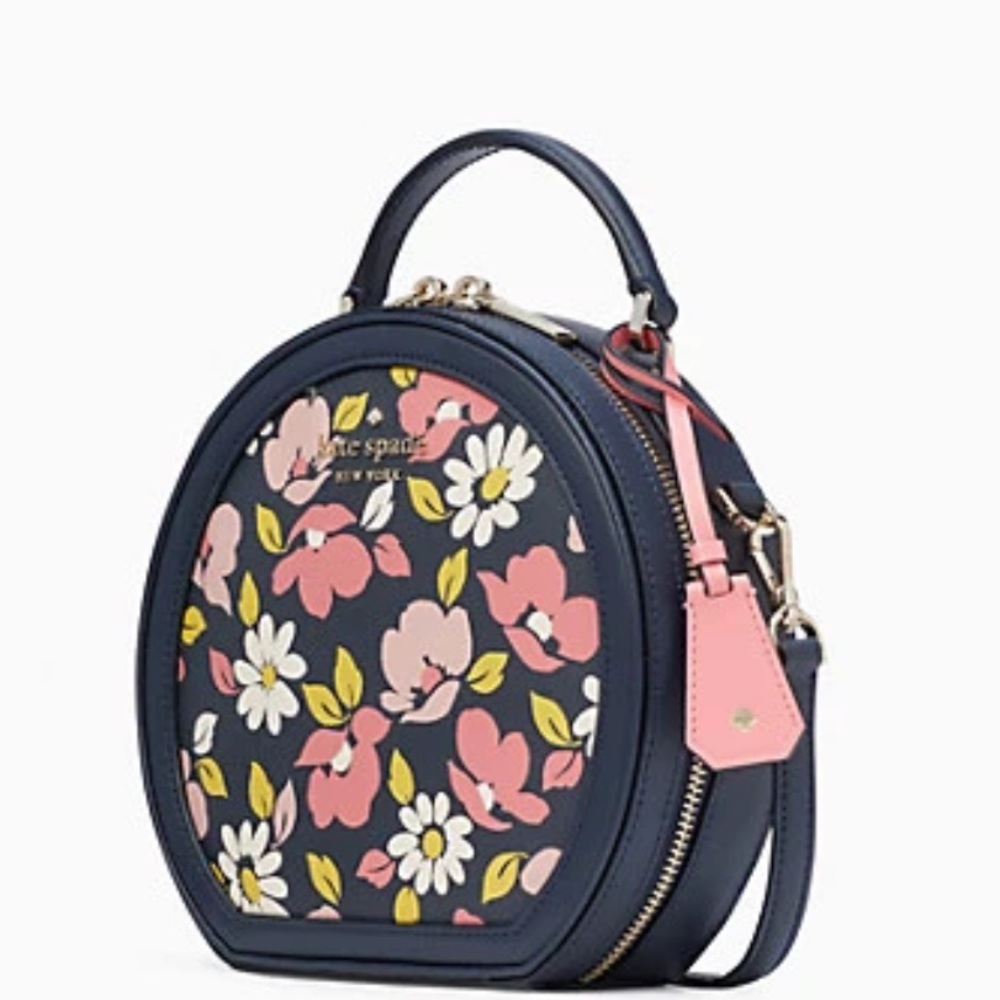 KATE SPADE TRAVELER CANTEEN CROSSBODY BAG FLORAL BLOOMING SPRING SUMMER BLUE - Picture 3 of 4